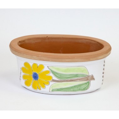 Oval planter Folk Daisy VSPO819FK-2 Oval planter Folk Daisy VSPO819FK-2